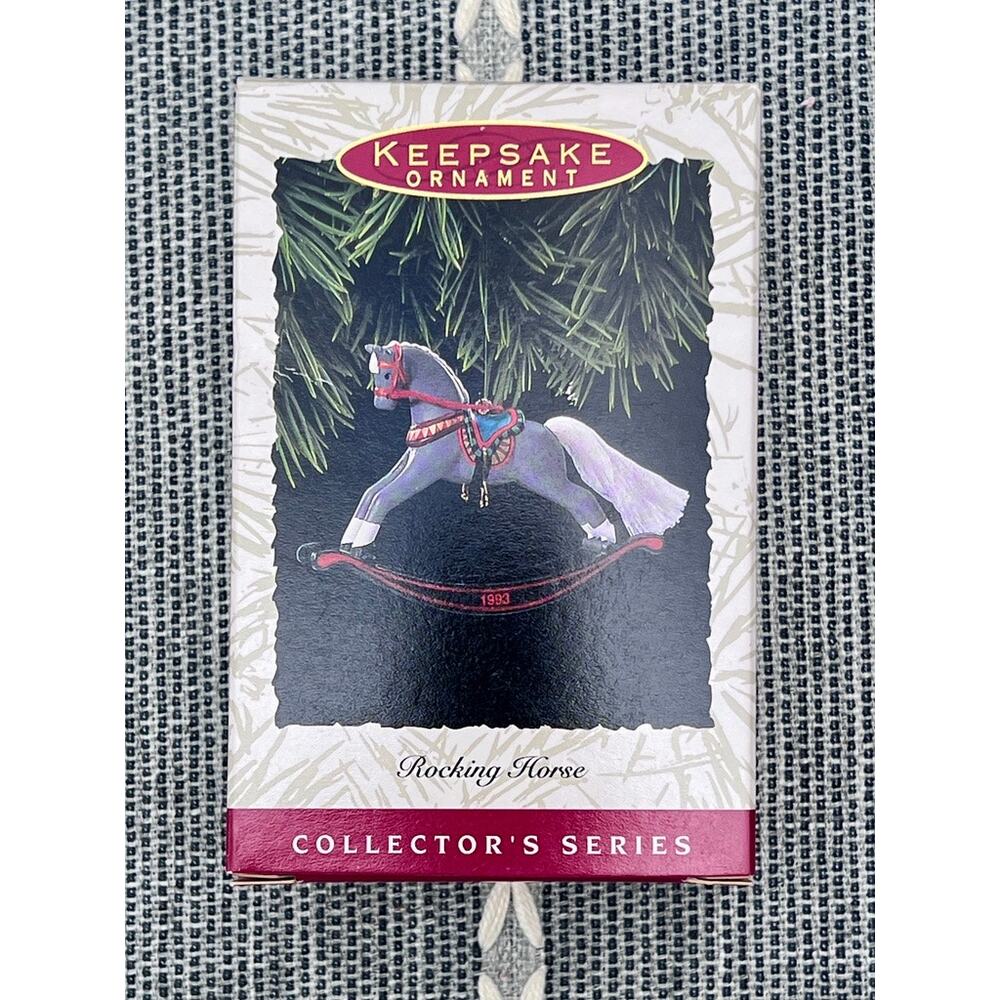 1993 VTG Hallmark Collectible Rocking Horse Christmas Ornament